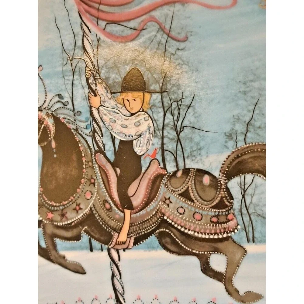 Anna Perenna P Buckley Moss Carrousel Prince Plate Limited Edition COA 2125/5000